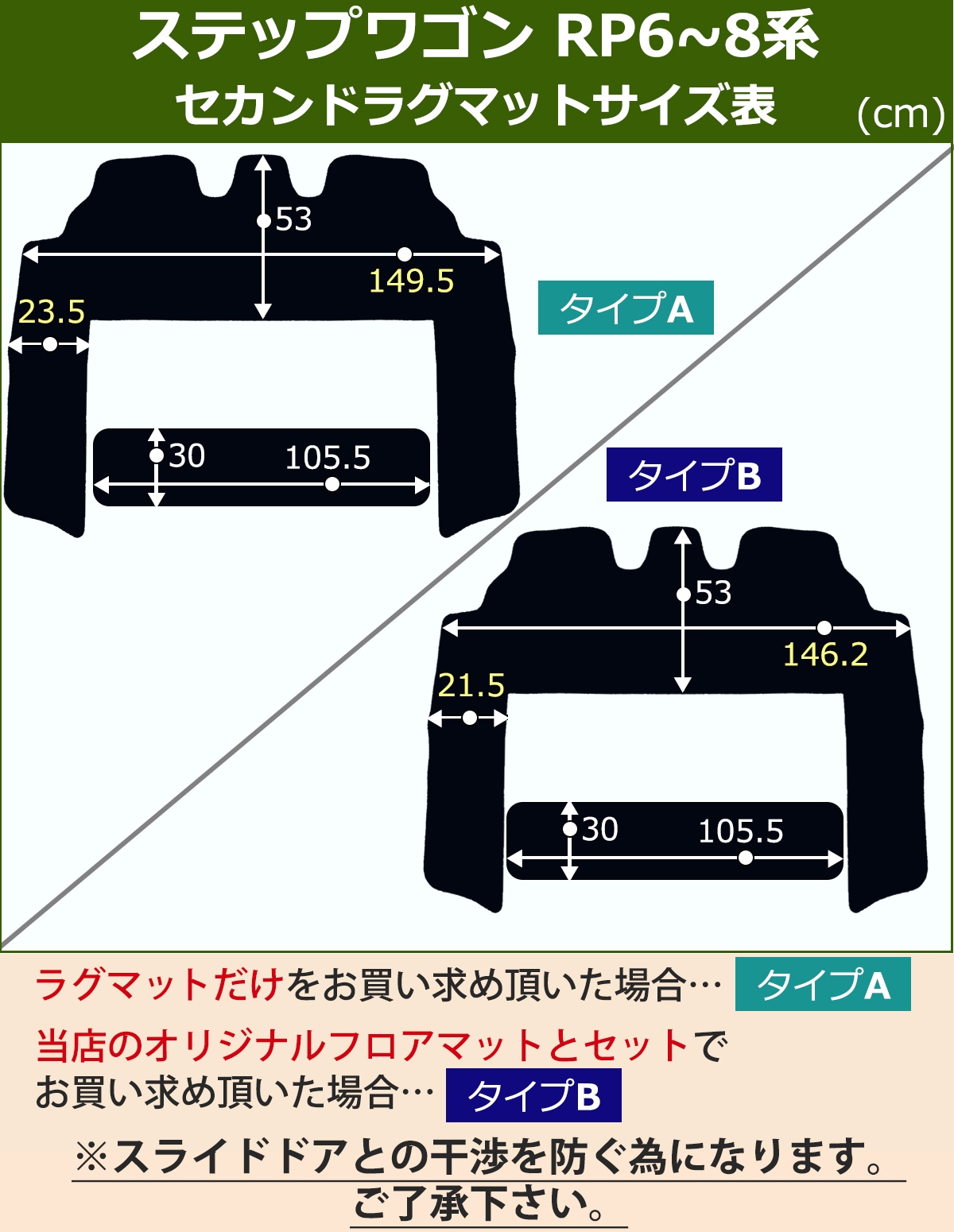 新型ステップワゴン スパーダ エアー RP6 RP7 RP8系 フロアマット 