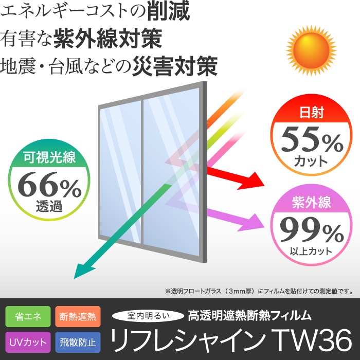 高透明遮熱断熱フィルムTW36A