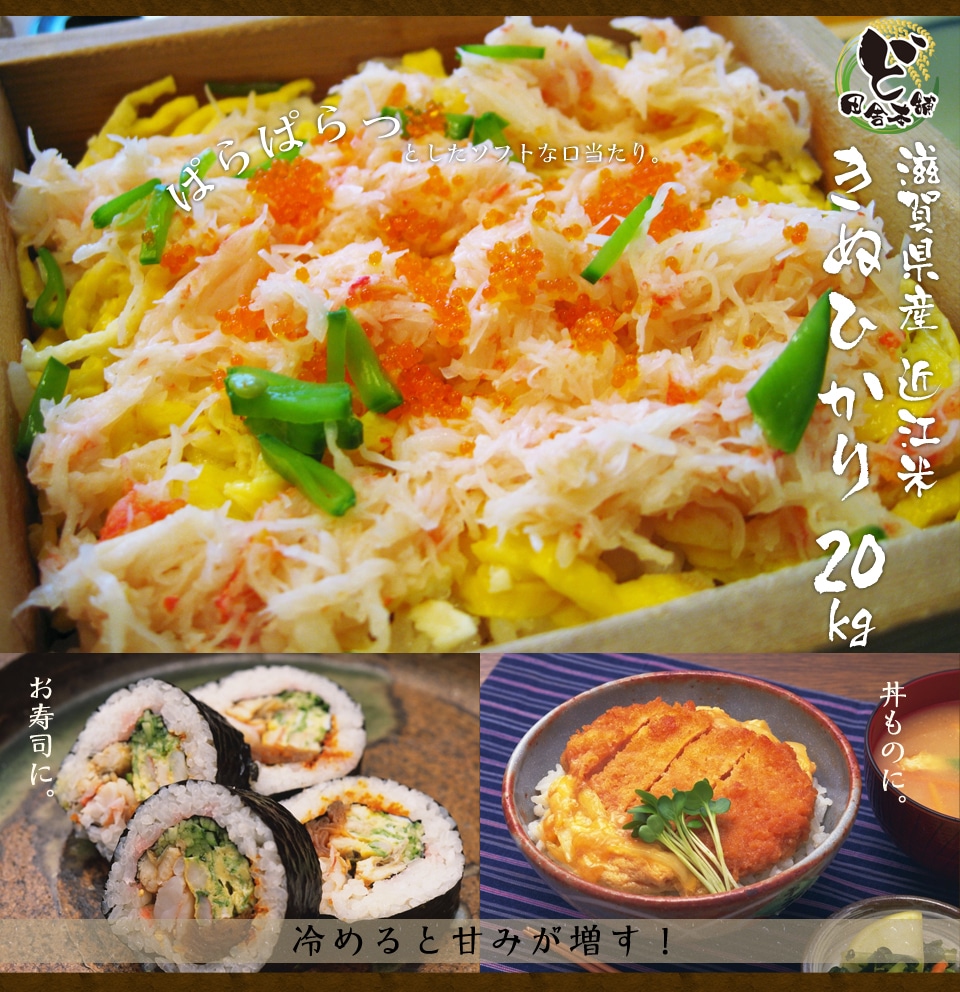 滋賀県産近江米　きぬひかり　20kg