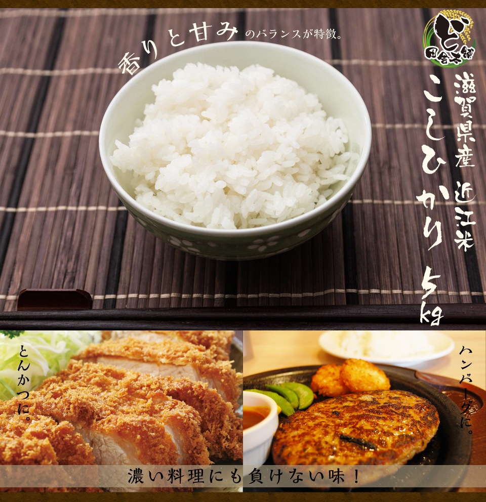 滋賀県産近江米　こしひかり　5kg