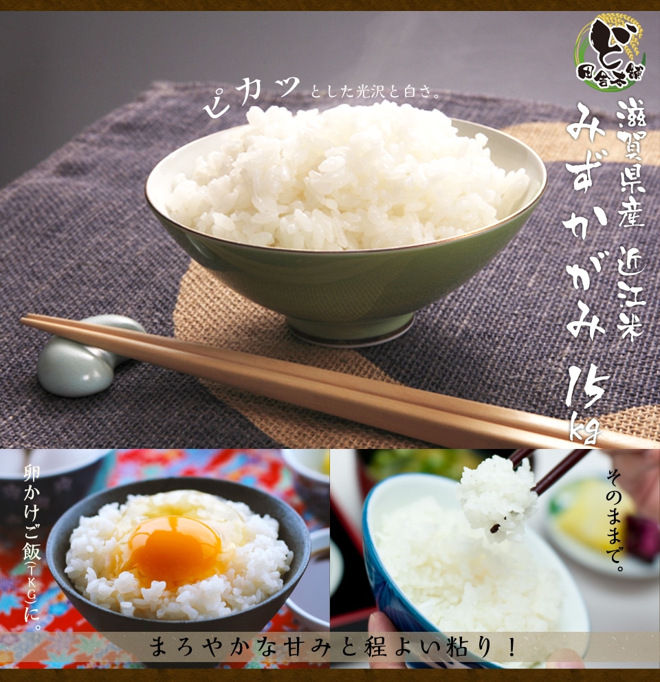 滋賀県産近江米　みずかがみ　15kg