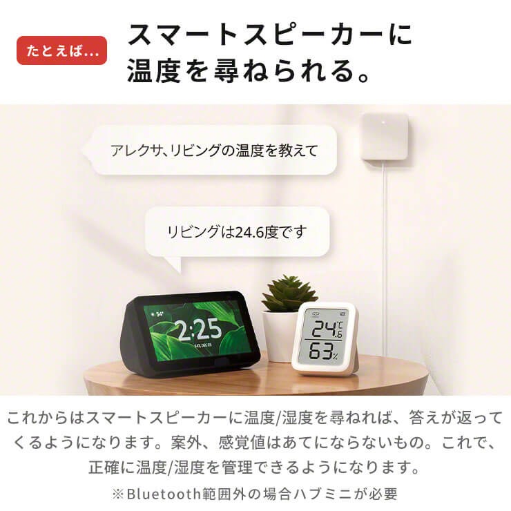 たとえば、スマートスピーカーに温度を尋ねられる。