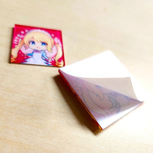 アクリルステッカー裏面