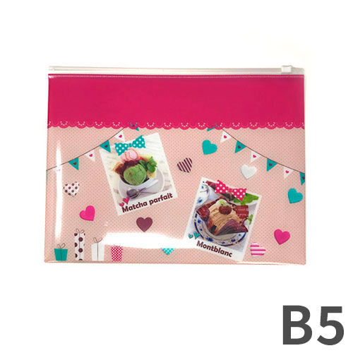 B5ファスナー付クリアホルダー