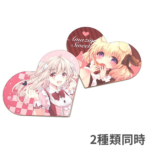 ハート型ミニ色紙 2種同時注文