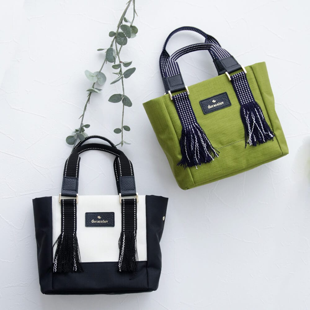 2WAY 軽量 ハンドバッグ /Woven ウーヴン【フリンジ】 doracoluv