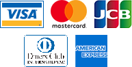 VISA/Mastercard/JCB/Diners Club/AMERICAN EXPRESS