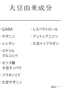 大豆由来成分の詳細