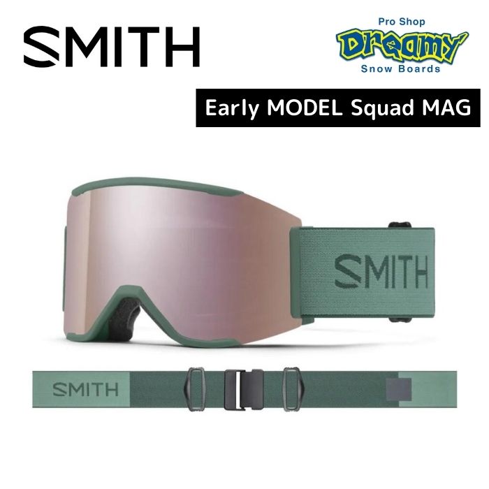 23-24 SMITH スミス Early Goggles SQUAD MAG 010274005 gogglesoc付き クロマポップレンズ2枚付属  スノーゴーグル ラージフィット 正規品-スノーボード（キッズ）・サーフィンの専門店｜DREAMY