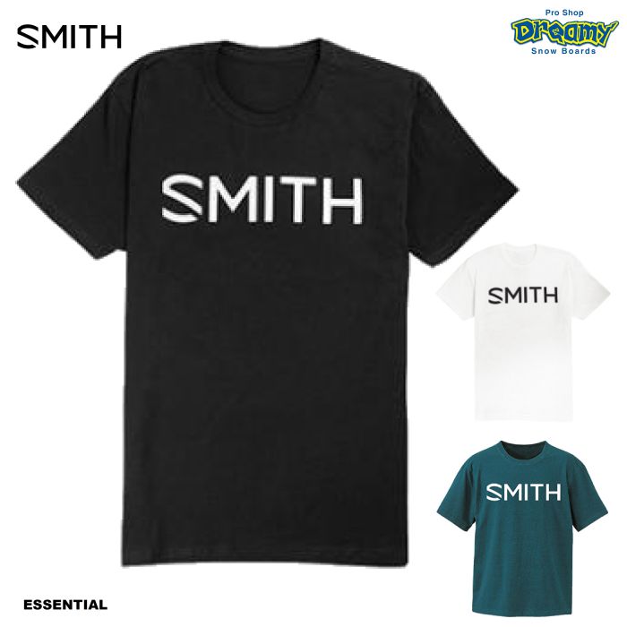 SMITH スミス ESSENTIAL 0113051 Tシャツ 半袖 ロゴ S-XL Black White ...