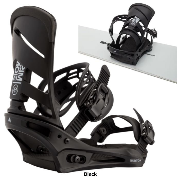 BURTON バートン Men's Mission Re:Flex Snowboard Bindings 105461 ...