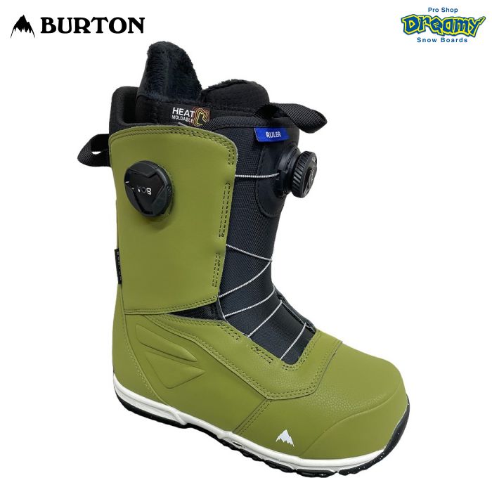 BURTON バートン Men's Ruler BOA Snowboard Boots - Wide 214261 ルーラー スノーボードブーツ  ミディアムフレックス オールマウンテン パーク Green 正規品-スノーボード・サップ・サーフィン・スケートボードの