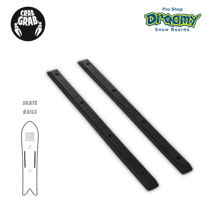 23-24 CRABGRAB クラブグラブ SKATE RAILS スノーボード デッキパッド 2 PER PACK 滑り止め BLACK  正規品-スノーボード（キッズ）・サーフィンの専門店｜DREAMY