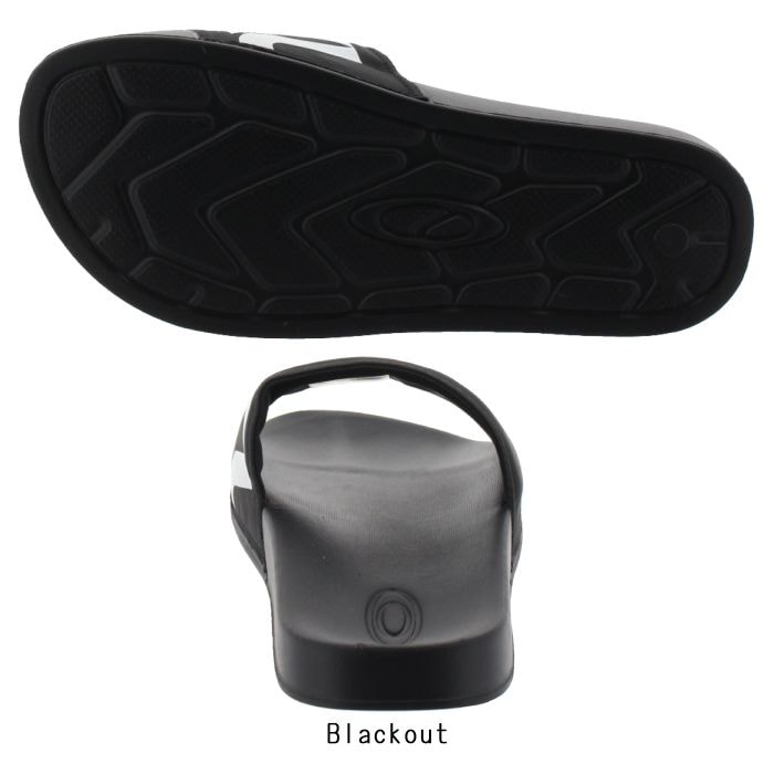 OAKLEY オークリー OAKLEY B1B SLIDE FOF100095 サンダル シャワーサンダル TPUソール 合成ポリウレタン素材 ロゴ  Blackout White 正規品-スノーボード（キッズ）・サーフィンの専門店｜DREAMY