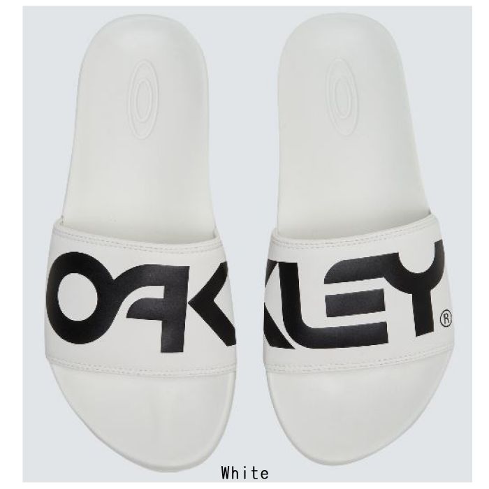 OAKLEY オークリー OAKLEY B1B SLIDE FOF100095 サンダル シャワーサンダル TPUソール 合成ポリウレタン素材 ロゴ  Blackout White 正規品-スノーボード（キッズ）・サーフィンの専門店｜DREAMY