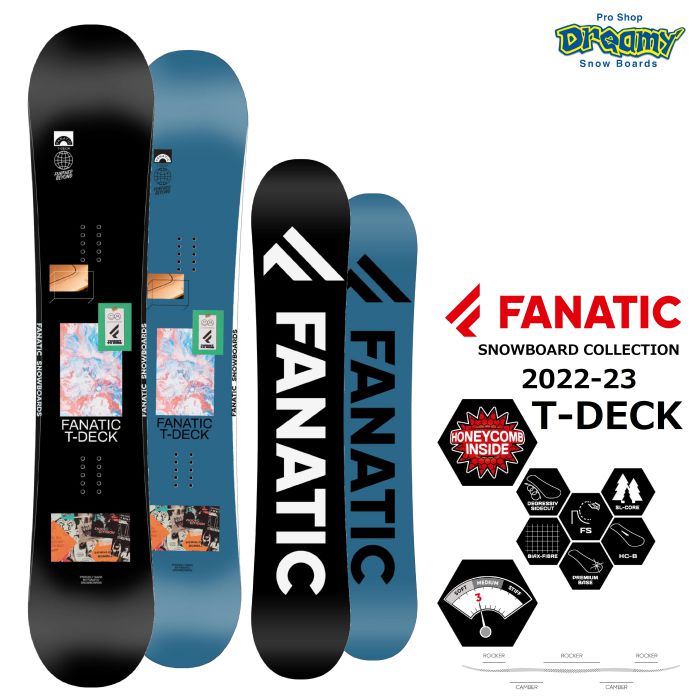 22-23 FANATIC ファナティック T-DECK VDCダブルキャンバー ツイン