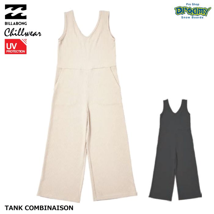 BILLABONG ビラボン TANK COMBINAISON BC013356 ワンピース オールインワン ノースリーブ UPF50+ ワッフル  チルウェア ロゴ レディース 2022春夏モデル 正規品-スノーボード（キッズ）・サーフィンの専門店｜DREAMY