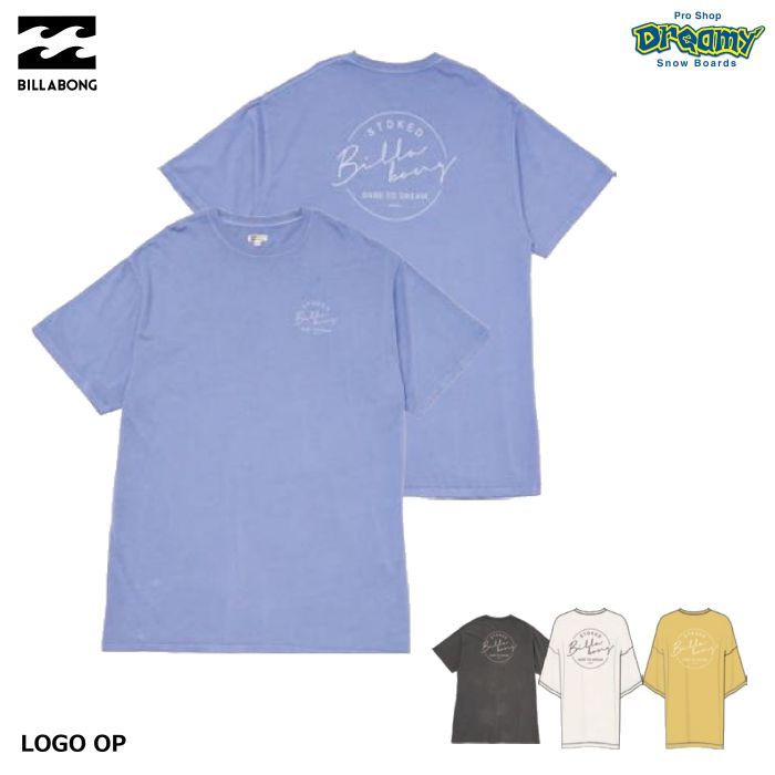 BILLABONG ビラボン LOGO OP BC013353 Tシャツワンピース 半袖 ドロップショルダー バックプリント 20/s天竺  PIGMENT染め ロゴ レディース 2022モデル 正規品-スノーボード（キッズ）・サーフィンの専門店｜DREAMY