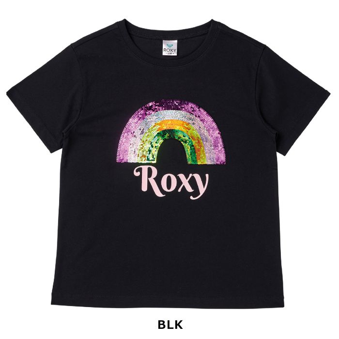 ROXY ロキシー MINI RAINBOW TST221122 キッズ Tシャツ 100-150cm スパンコール リバーシブル コットン100%  レインボー柄 半袖 ロゴ ガール 2022モデル 正規品-スノーボード（キッズ）・サーフィンの専門店｜DREAMY