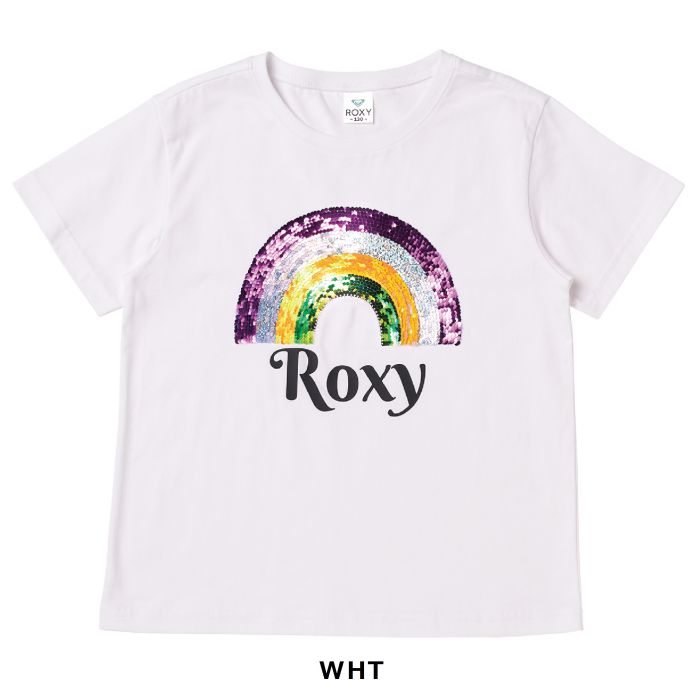 ROXY ロキシー MINI RAINBOW TST221122 キッズ Tシャツ 100-150cm スパンコール リバーシブル コットン100%  レインボー柄 半袖 ロゴ ガール 2022モデル 正規品-スノーボード（キッズ）・サーフィンの専門店｜DREAMY