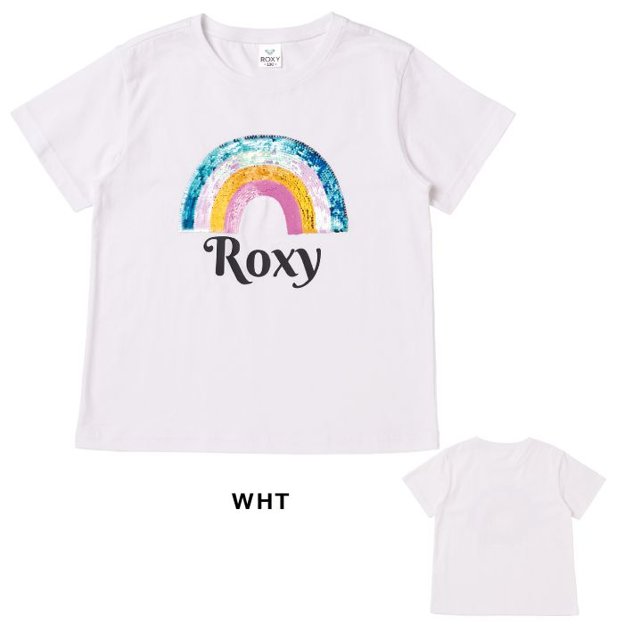 ROXY ロキシー MINI RAINBOW TST221122 キッズ Tシャツ 100-150cm スパンコール リバーシブル コットン100%  レインボー柄 半袖 ロゴ ガール 2022モデル 正規品-スノーボード（キッズ）・サーフィンの専門店｜DREAMY