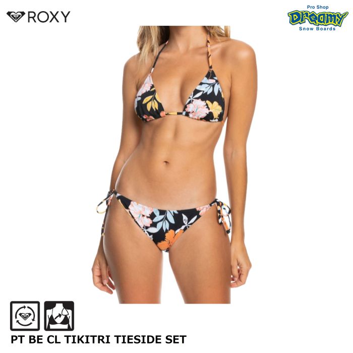 ROXY ロキシー PT BE CL TIKITRI TIESIDE SET GRJX203184 ビキニ セット ボタニカルプリント リボン  取り外し可能パッド 水着 スイムウェア 2022 正規品-スノーボード（キッズ）・サーフィンの専門店｜DREAMY