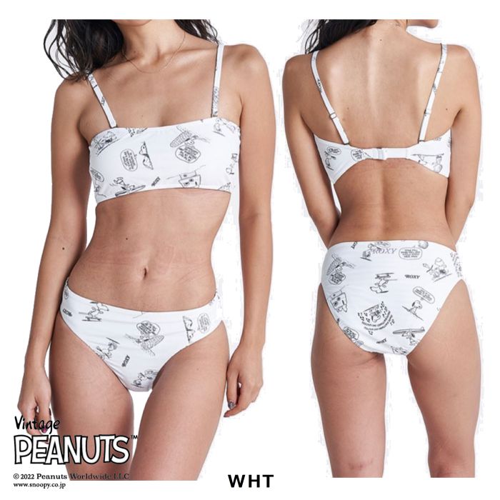 ROXY ロキシー PEANUTS SWIMWEAR RSW222001 ビキニセット バンドゥータイプ リバーシブルボトム 取り外し可能ストラップ  スヌーピー 水着 スイムウェア 正規品-スノーボード（キッズ）・サーフィンの専門店｜DREAMY