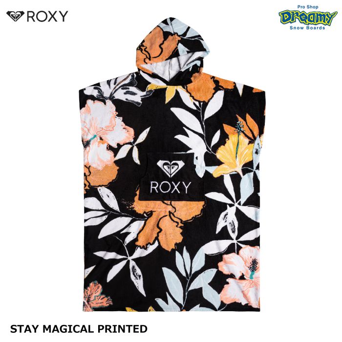 ROXY ロキシー STAY MAGICAL PRINTED ERJAA03976 お着替え タオル フード付き フロントポケット お着替えポンチョ  マリンスポーツ アウトドア 2022モデル 正規品-スノーボード（キッズ）・サーフィンの専門店｜DREAMY