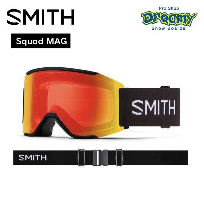 22-23 SMITH スミス GOGGLE Squad MAG Black 010273030 調光レンズ