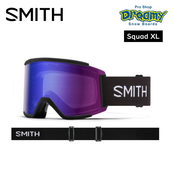 22-23 SMITH スミス GOGGLE Squad XL Black 010270100 調光レンズ アジアンフィット スノーゴーグル  正規品-スノーボード（キッズ）・サーフィンの専門店｜DREAMY