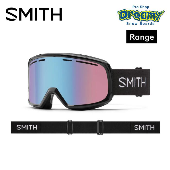 22-23 SMITH スミス GOGGLE Range Black 010273151 アジアンフィット 