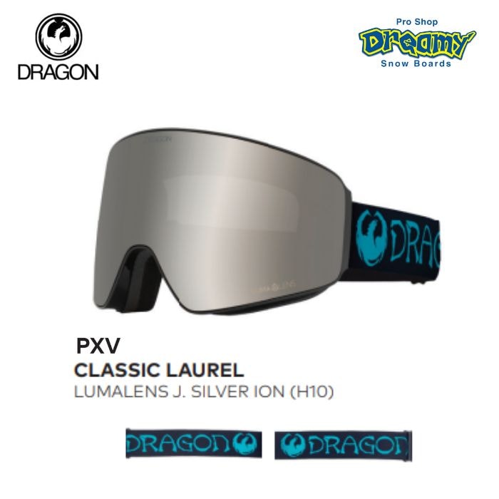 22-23 DRAGON ドラゴン PXV CLASSIC LAUREL LUMALENS J. SILVER ION (H10) ジャパンフィット  スノーゴーグル 正規品-スノーボード（キッズ）・サーフィンの専門店｜DREAMY