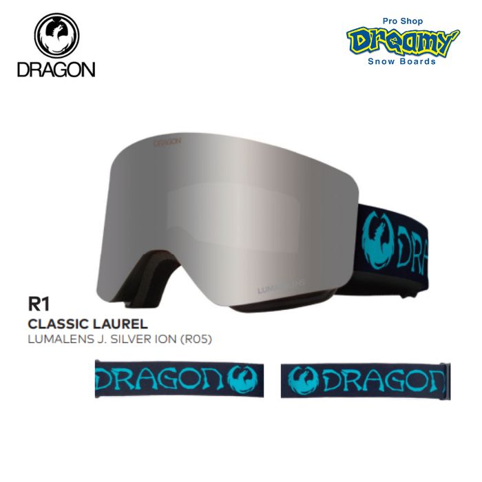 22-23 DRAGON ドラゴン R1 CLASSIC LAUREL LUMALENS J. SILVER ION (R05) ジャパンフィット  スノーゴーグル 正規品-スノーボード（キッズ）・サーフィンの専門店｜DREAMY