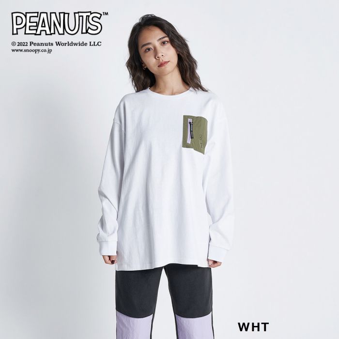 ROXY ロキシー PEANUTS POCKET LONGSLEEVE TEE RLT224803 Tシャツ 長袖