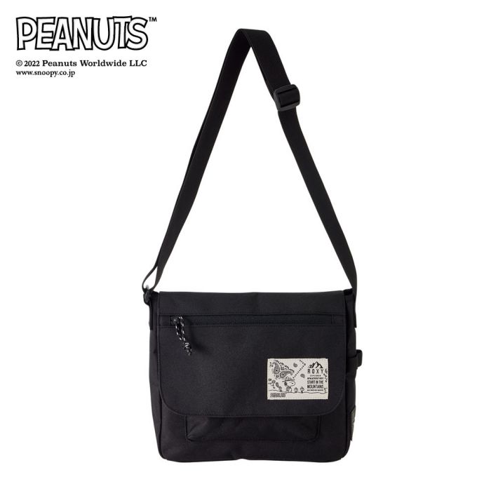 ROXY ロキシー PEANUTS MESSENGER RBG224838 ショルダーバッグ ポケット付きフラップ 11インチタブレット収納可能  ピーナッツ スヌーピー コラボ ロゴ 正規品-スノーボード（キッズ）・サーフィンの専門店｜DREAMY