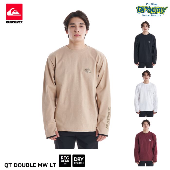 QUIKSILVER クイックシルバー QT DOUBLE MW LT QLT224032 Tシャツ ロングスリーブ レギュラーフィット サムホール  リフレクタープリント ロンT ロゴ 正規品-スノーボード・サーフ・スケートの専門店 DREAMY