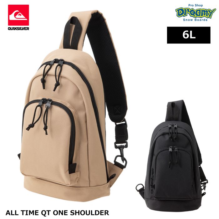 QUIKSILVER クイックシルバー ALL TIME QBG224303 ワンショルダーバッグ 6L 外ポケット 内ポケット ボディーバッグ  ポリエステル素材 ロゴ刺繍 2022 正規品-スノーボード・サーフ・スケートの専門店 DREAMY