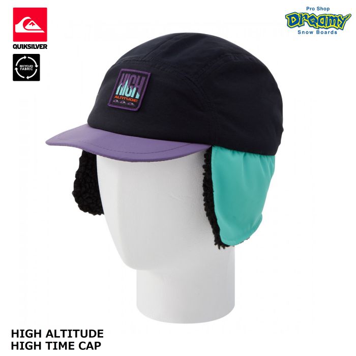 QUIKSILVER クイックシルバー HIGH TIME CAP EQYHA03323 スノー キャップ イヤーフラップ レトロ リサイクル素材  HIGH ALTITUDE ロゴ KVJ0 スノーボード 正規品-スノーボード（キッズ）・サーフィンの専門店｜DREAMY