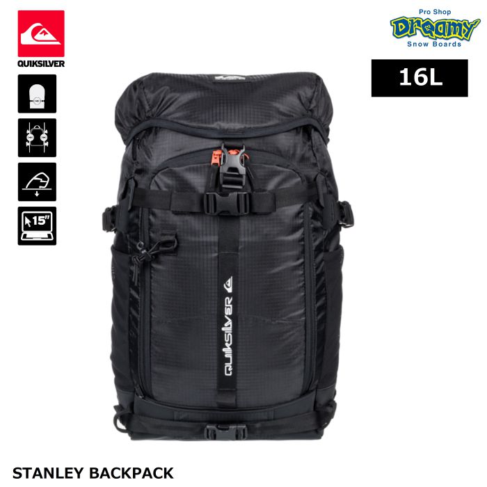 QUIKSILVER クイックシルバー STANLEY BACKPACK AQYBP03105 バックパック 16L  スノーボード・スキーキャリーストラップ ラップトップ収納スペース 22-23 正規品-スノーボード（キッズ）・サーフィンの専門店｜DREAMY