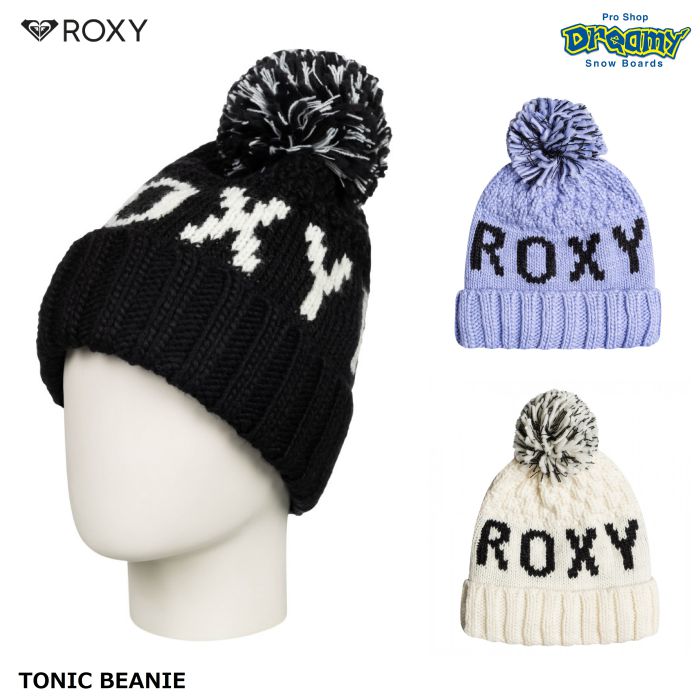 ROXY ロキシー TONIC BEANIE ERJHA04019 ビーニー アクリル素材 ポーラーフリースライナー ポンポン 折り返し ロゴ  ニットキャップ スノーボード 22-23 正規品-スノーボード（キッズ）・サーフィンの専門店｜DREAMY