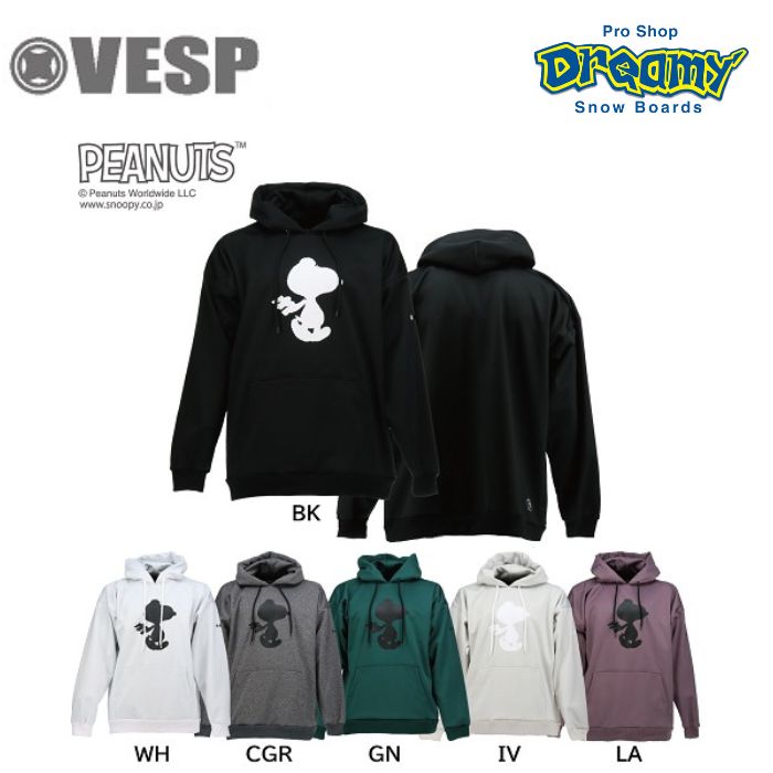 VESP べスプ PEANUTS COLLABORATION SILHOUETTE PRINT PARKA SNMS2020 パーカー 防水  コラボレーションモデル 22-23 正規品-スノーボード・サーフ・スケートの専門店 DREAMY