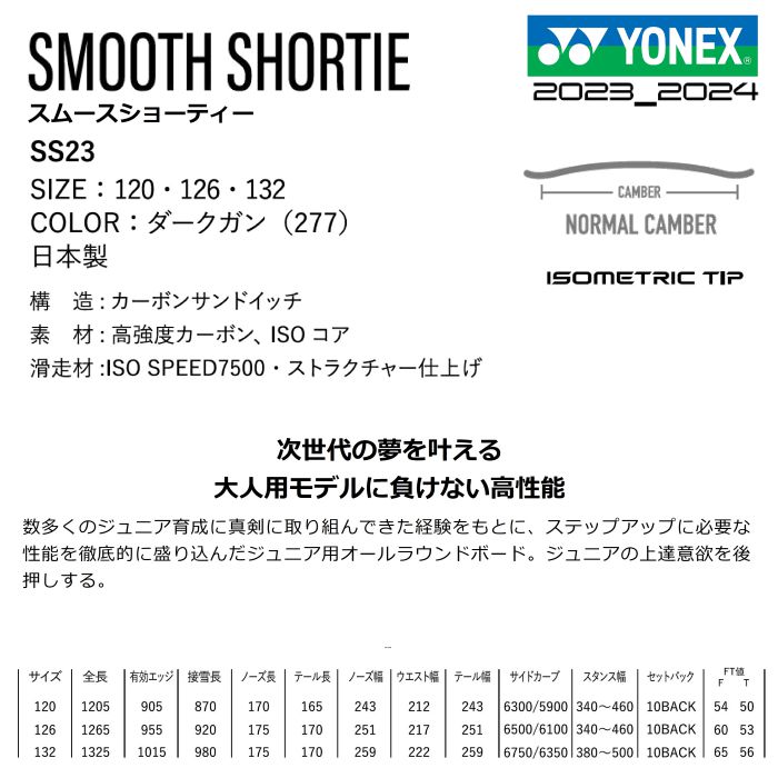 YONEX SMOOTH SHORTIE 22-23 サイズ120cm キッズ