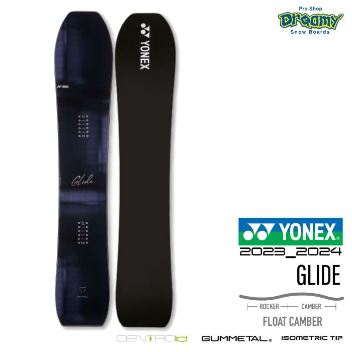 YONEX ヨネックス GLIDE グライド GL フロートキャンバー パウダー オールラウンド 国産 CENTROid  高強度カーボン スノーボード 板 モデル 正規品 スノーボードキッズ・サーフィンの専門店｜DREAMY