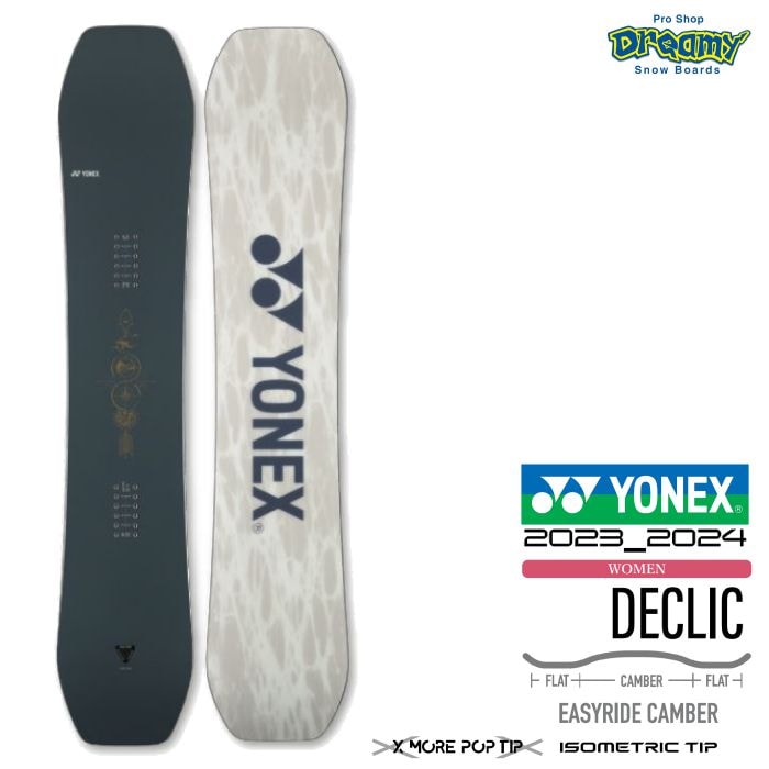 23-24 YONEX ヨネックス DECLIC デクリック DE23 イージーライドライドキャンバー グラトリ 乗せ系 キッカー カーボン  レディース スノーボード 板 2024 正規品-スノーボード（キッズ）・サーフィンの専門店｜DREAMY