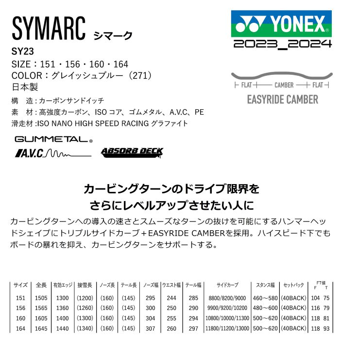 23-24 YONEX ヨネックス SYMARC シマーク SY23 イージーライド