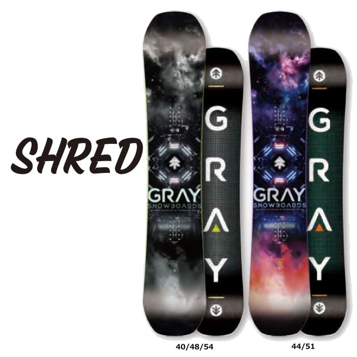 23-24 GRAY SNOWBOARD グレイ SHRED シュレッド ガルウイングキャンバー フルツインシェイプ ミッドフレックス グラトリ  スノーボード 板 2024モデル 正規品-スノーボード（キッズ）・サーフィンの専門店｜DREAMY