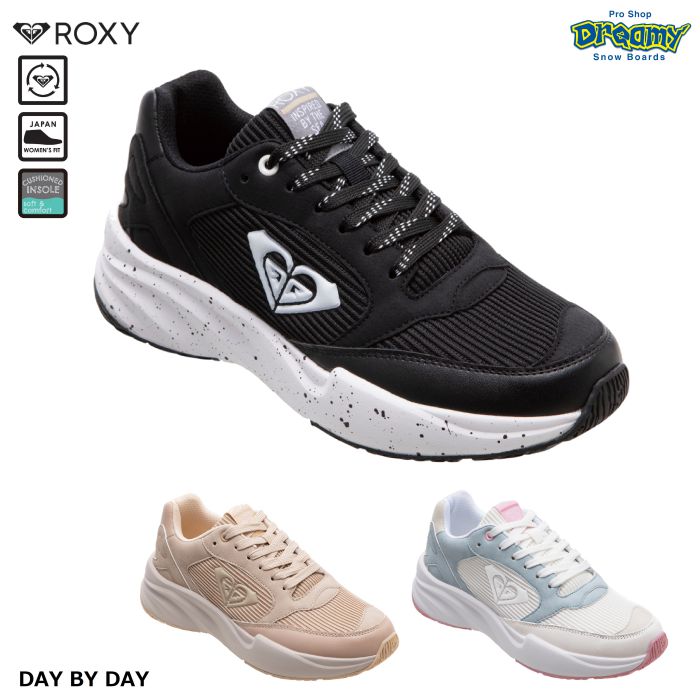 ROXY ロキシー フィットネス FOOTWEAR DAY BY DAY RFT231201スニーカー レースアップ ジャパンウィメンズフィット  CUHIONED INSOLE ペイントソール ロゴ 正規品-スノーボード（キッズ）・サーフィンの専門店｜DREAMY