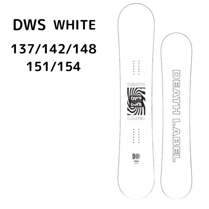 23-24 DEATH LABEL デスレーベル DWS WHITE 137/142/148/151/154 DEATH WING スノーボード  2024モデル 正規品-スノーボード・サップ・サーフィン・スケートボードの