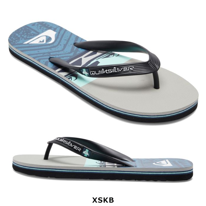 QUIKSILVER クイックシルバー MOLOKAI PANEL QSD231952 ビーチサンダル トング シンセティックラバーストラップ  ロゴ入りアウトソール ロゴ ビーサン 正規品-スノーボード（キッズ）・サーフィンの専門店｜DREAMY