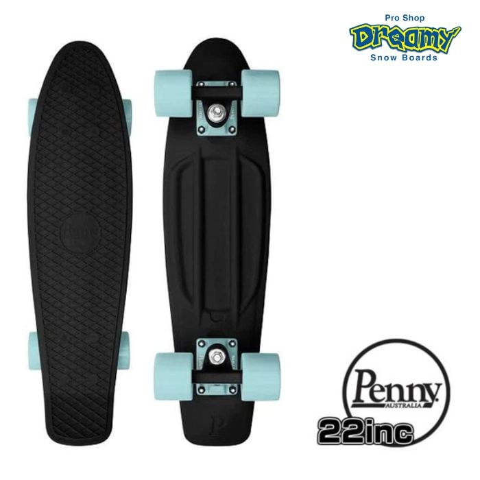 Penny ペニースケートボード 新色 22インチ クラシックスシリーズ BLACK MINT 0PCL9-20 プラスティック素材 ウィール59mm  Abec7 STEEL 正規品-スノーボード（キッズ）・サーフィンの専門店｜DREAMY
